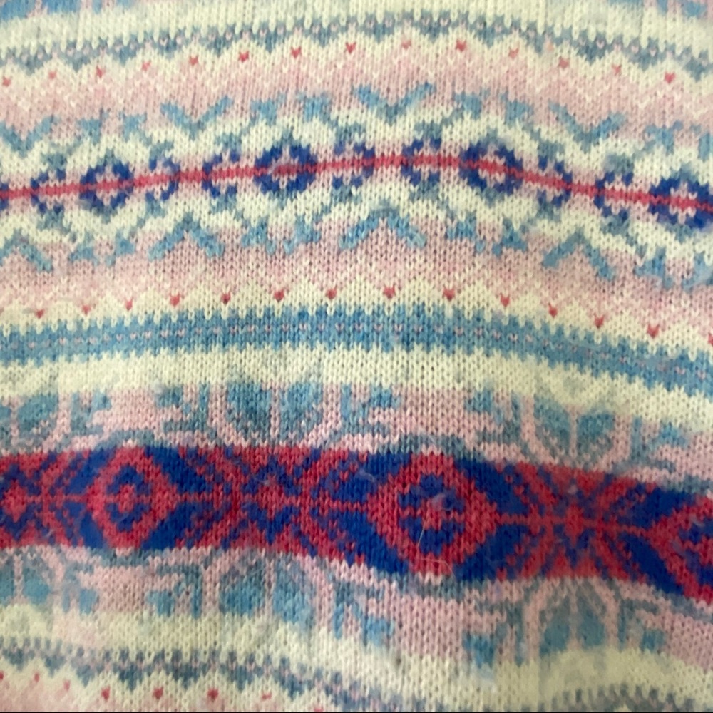 Vineyard Vines Fair Isle Snowflake Crew Neck Sweater Size XS with MEASUREMENTS - Picture 6 of 9